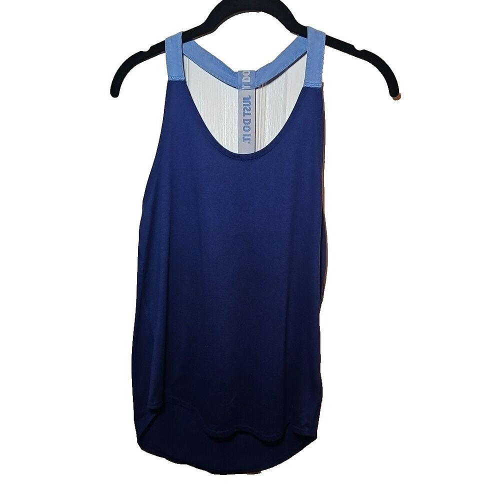 Nike Women's Dri-FIT Tank Racerback Loose Fit Blue Small Athleisure Yoga Workout